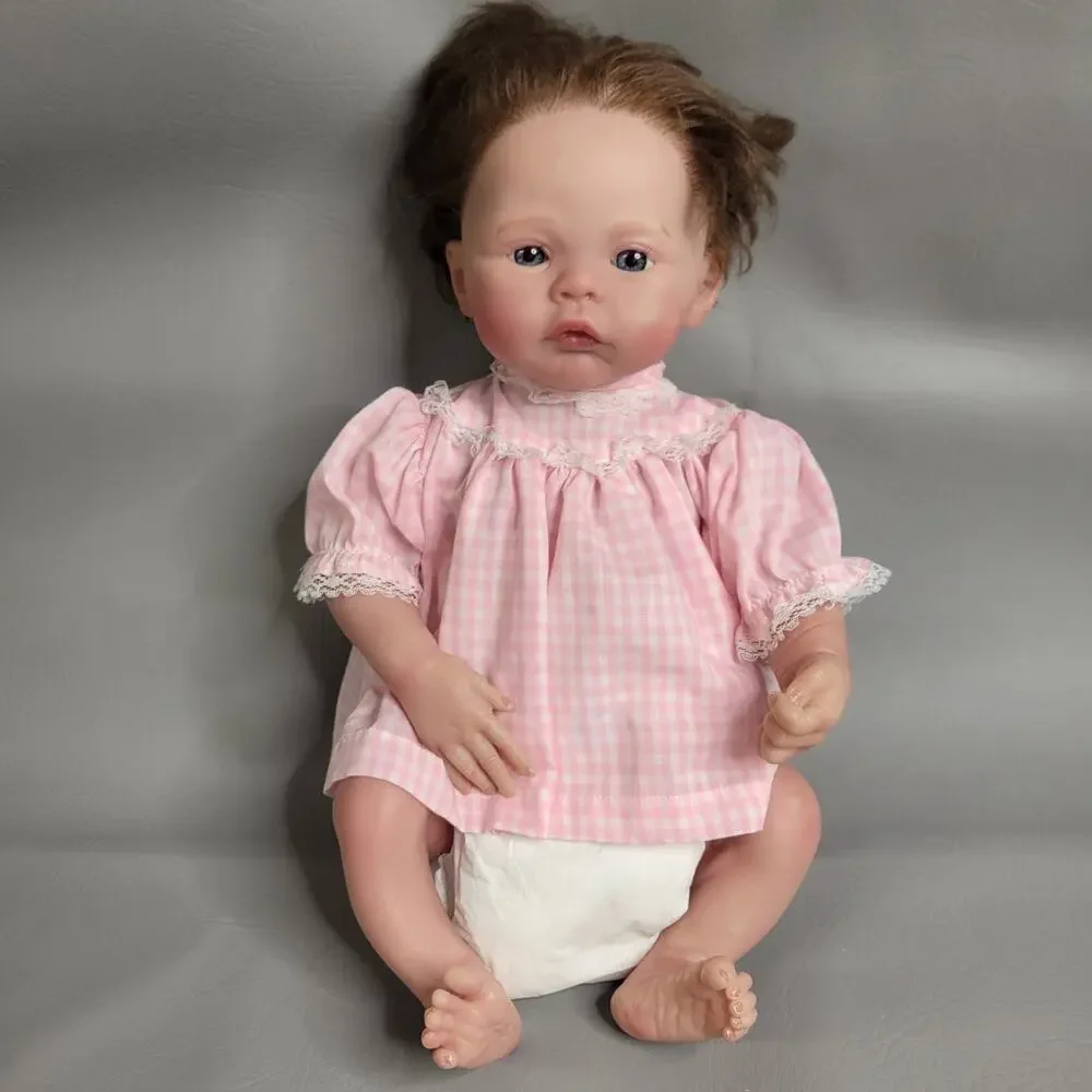 REBORN BABY DOLL by ANDREA ARCELLO Lifelike Realistic Girl Blue Eyes 18